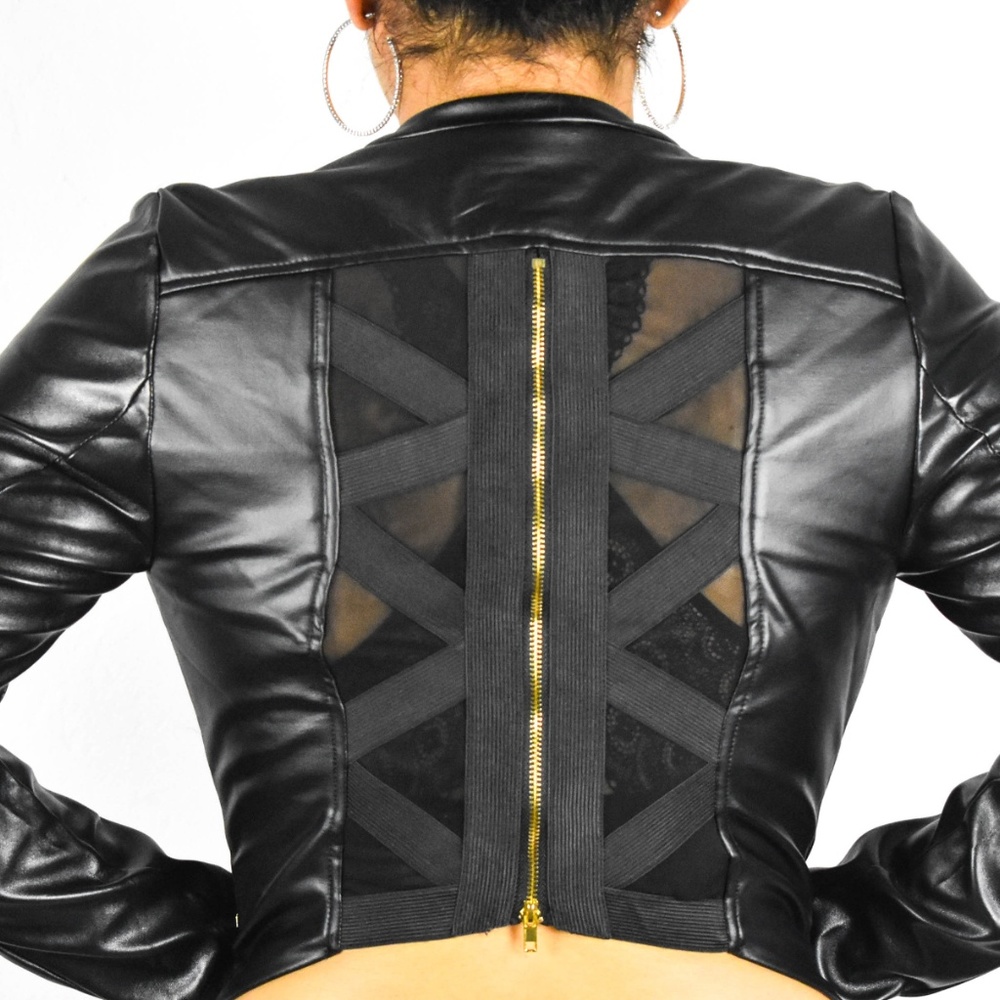 Take Risk Faux Leather Jacket - Picture 3 of 5
